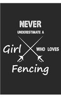 Never Underestimate A Girl Who Loves Fencing
