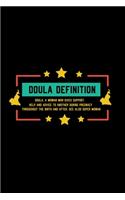 Doula Definition: Doula notebook and diary for notes 120 lined pages