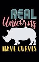 Real Unicorns Have Curves: Dot Grid Notebook, Dotted Journal Pages For Notes, Bullet Planner Or Organizer For Unicorn Lovers, Horse Girls And Fans Of Rhino Gym Workout Puns (6