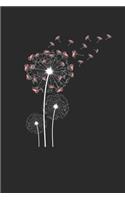 Flamingo Dandelion: Flamingos Notebook, Dotted Bullet (6" x 9" - 120 pages) Animal Themed Notebook for Daily Journal, Diary, and Gift