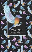 2020-2021 Monthly Planner: Bird Gift For Bird Watchers - 2-Year (24 Months) Calendar Book - Plus Phone Book, Password Logs, To Do Lists -