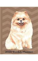 2020 Weekly Planner: Pomeranian Planner with Weekly Calendar December 2019 - 31 December 2020