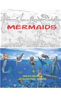 Mermaids Grayscale Coloring Book