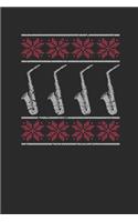 Christmas Saxophone: Dotted Bullet Notebook (6" x 9" - 120 pages) Christmas Themed Notebook for Daily Journal, Diary, and Gift