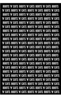 Gift Notebook for a Human Beatbox, Blank Ruled Journal Boots 'n' Cats