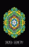 Sacred Geometry: Lucky Clover Mandala Art Journal Cover, Cornell Lined Notebook . Geometric Design for Yoga, Meditation, Dream Diary or Notes for Work or School.