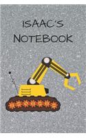 Isaac's Notebook: Funny Digger Writing 120 Pages Notebook Journal - Small Lined (6 X 9 )