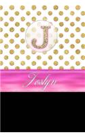 Joslyn: Personalized Lined Journal Diary Notebook 150 Pages, 6 X 9 (15.24 X 22.86 CM), Durable Soft Cover