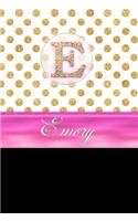 Emory: Personalized Lined Journal Diary Notebook 150 Pages, 6 X 9 (15.24 X 22.86 CM), Durable Soft Cover