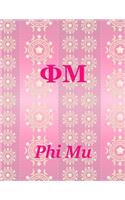 Phi Mu: Lined Notebook - Journal - Composition Book - 8.5 X 11 Paper - College Ruled - 100 Pages