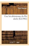 loi athénienne du IVe siècle