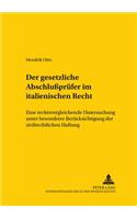 Der Gesetzliche Abschlusspruefer Im Italienischen Recht: Eine Rechtsvergleichende Untersuchung Unter Besonderer Beruecksichtigung Der Zivilrechtlichen Haftung