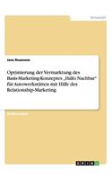 Optimierung der Vermarktung des Basis-Marketing-Konzeptes 