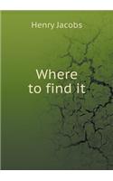 Where to find it