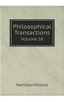 Philosophical Transactions Volume 58