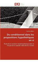 Du Conditionnel Dans Les Propositions Hypothétiques En Si