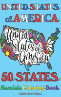 50 States Mandala Coloring Book