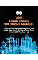 LSAT Logic Games Solutions Manual