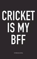 Cricket Is My Bff: A 6x9 Inch Matte Softcover Notebook Diary with 120 Blank Lined Pages and a Funny Sports Fanatic Cover Slogan
