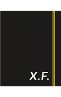 X.F.: Classic Monogram Lined Notebook Personalized With Two Initials - Matte Softcover Professional Style Paperback Journal Perfect Gift for Men and Women