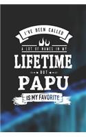 I 've Been Called A Lot Of Names In My Lifetime But Papu Is My Favorite: Family life grandpa dad men father's day gift love marriage friendship parenting wedding divorce Memory dating Journal Blank Lined Note Book
