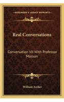 Real Conversations: Conversation VII With Professor Masson