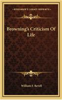 Browning's Criticism of Life