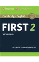 Cambridge English First 2 Student's Book with answers