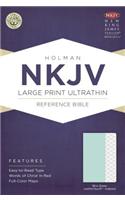 NKJV Large Print Ultrathin Reference Bible, Mint Green LeatherTouch, Indexed