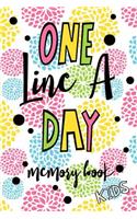 One Line A Day Memory Book Kids: 5 Years Of Memories, Blank Date No Month