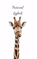 Password Logbook: Giraffe Internet Password Keeper With Alphabetical Tabs - Large-print Edition 8.5 x 11 inches (vol. 3)