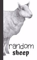 random sheep: small lined Farm Animals Notebook / Travel Journal to write in (6'' x 9'') 120 pages