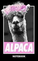 Alpaca Notebook: 100 Dotted Pages - 6X9 Inches - Sketchbook - Diary - Journal - For Men And Women - Christmas Or Birthday Gift For Him And Her - Funny Gift Idea - Fo