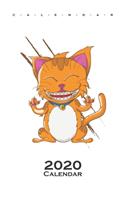 Cat with braces Calendar 2020