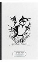 Notebook: Funny Deep Sea Blue Marlin Lined Notebook/ Blank Journal For Butterflyfish Diver Swim, Inspirational Saying Unique Special Birthday Gift Idea Cute R