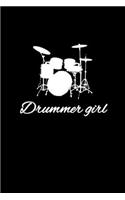 Drummer Girl: Dot Grid Journal 6x9 - Drummer Woman Notebook I Drums Hobby Music Drumming Percussion Gift