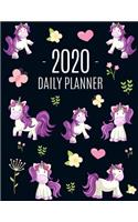 Unicorn Daily Planner 2020: Cute 2020 Year Organizer: January - December (with Monthly Spread) For School, Work, Appointments, Meetings & Goals Large Funny Magical Fairy Tale H(29 Year Planners 2020)