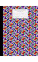 Wide Ruled Composition Notebook 8.5x 11. 120 Pages: Swirl Pattern Design Theme.