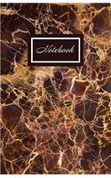 Notebook: Brown Marble Softback Notebook 100 Lined Pages 5.5" x 8.5" (Diary Notepad Journal)