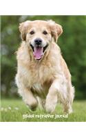 Golden Retriever Journal: 8 x 10 inch dog notebook, college ruled composition book, dog lined journal, 150 pages