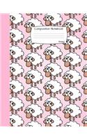 Sheep Composition Notebook: Modern Cartoon Animal College Ruled Book for School and Work, Journaling and Writing Notes for Girls, Boys and Teens, for Students and Teachers
