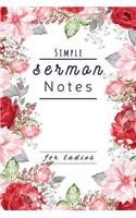 Simple Sermon Notes For Ladies