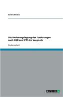Rechnungslegung der Forderungen nach HGB und IFRS im Vergleich