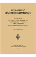 Dritter Band: Analysis - Grundlagen Der Mathematik - Physik Verschiedenes