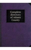 Complete Directory of Adams County