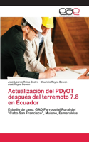 Actualización del PDyOT después del terremoto 7.8 en Ecuador