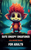 Cute Creepy Creatures Coloring Book for Adults