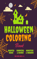 Halloween Coloring Book For Kids Ages 4-8