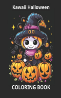 Kawaii Halloween Coloring Book, Coloring Pages for Relaxion, Adults + Kids