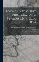 Boomer & Boschert Press Company, Syracuse, N.y., U.s.a. 1894